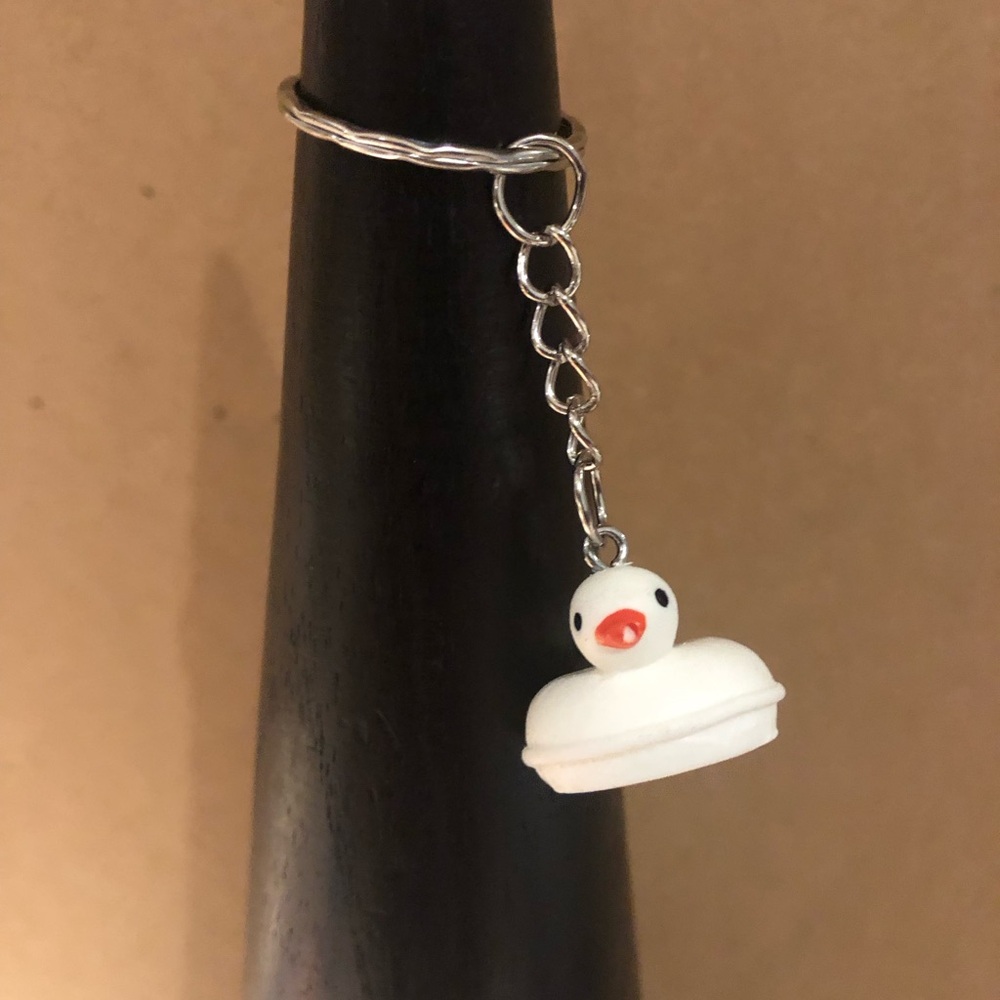 3/$20 White Duck Floaty Keychain